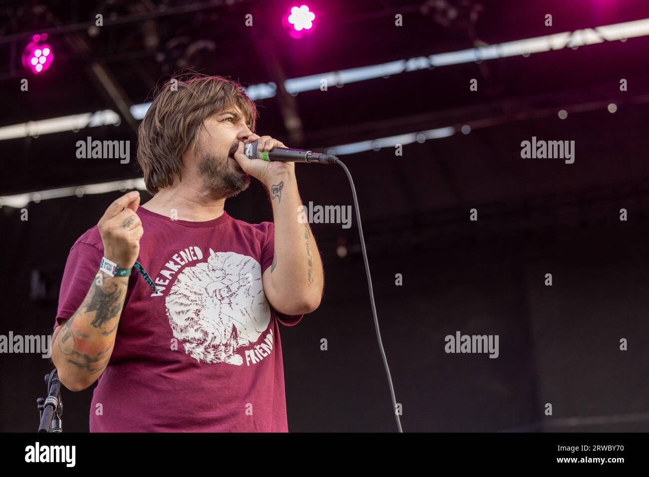 Chicago, USA. 17th Sep, 2023. Nate Barcalow of Finch during Riot Fest Music Festival on September 17, 2023, in Chicago, Illinois (Photo by Daniel DeSlover/Sipa USA) Credit: Sipa USA/Alamy Live News Stock Photo