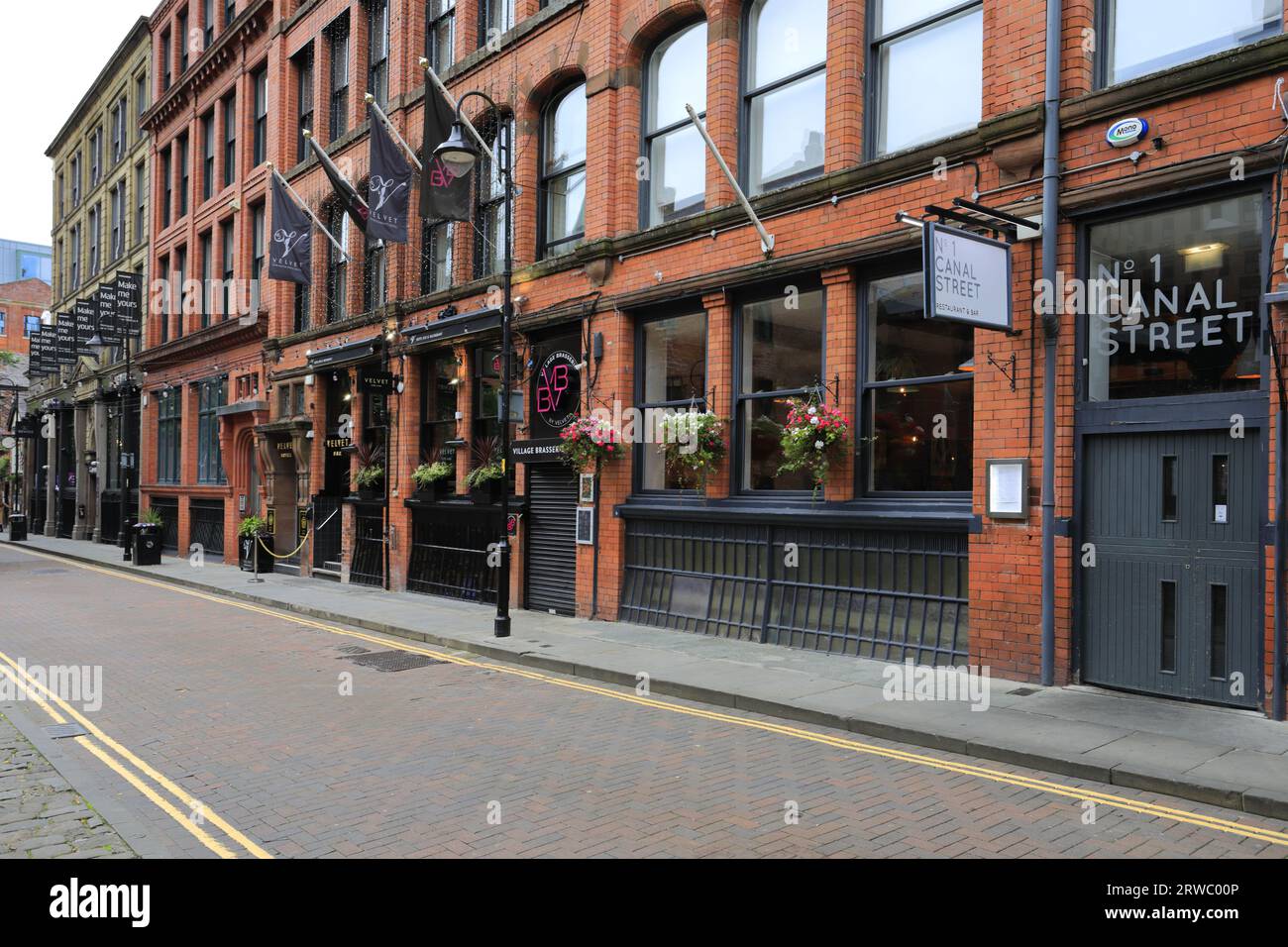 View along Canal street, the Manchester gay village, Manchester City