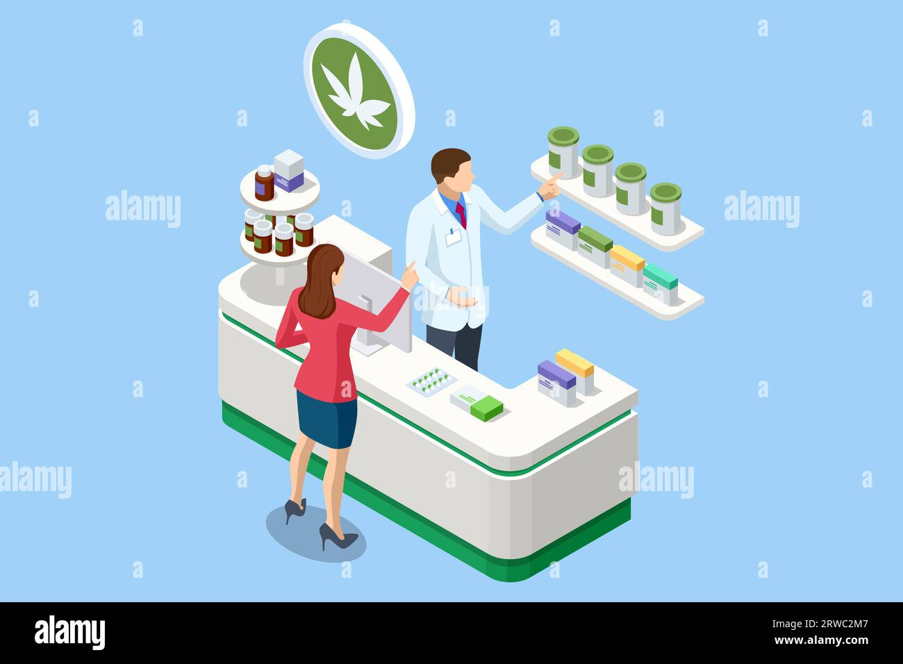 isometric-legalized-marijuana-order-cannabis-or-cbd-product-online-via-mobile-application-cannabis-online-store-with-cannabis-products-herbal-2RWC2M7.jpg