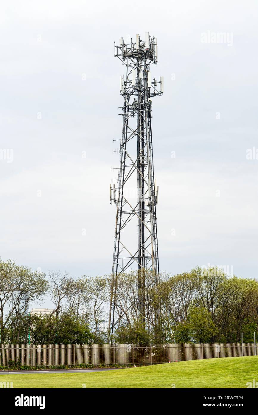 Mobile phone mast, Glasgow, Scotland, UK, Europe Stock Photo Alamy