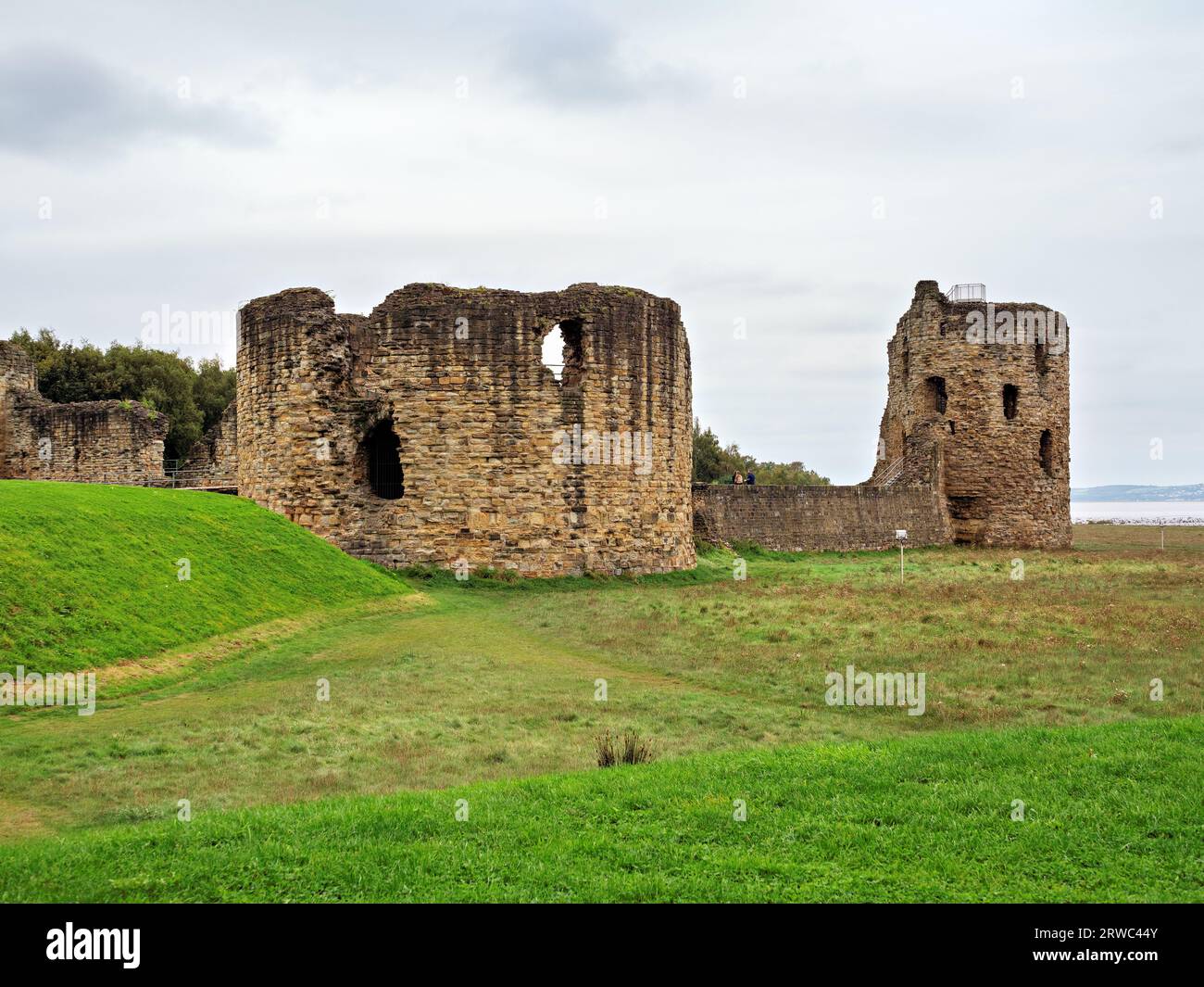 Flint castle north wales by the side of the Dee estuary Stock Photo