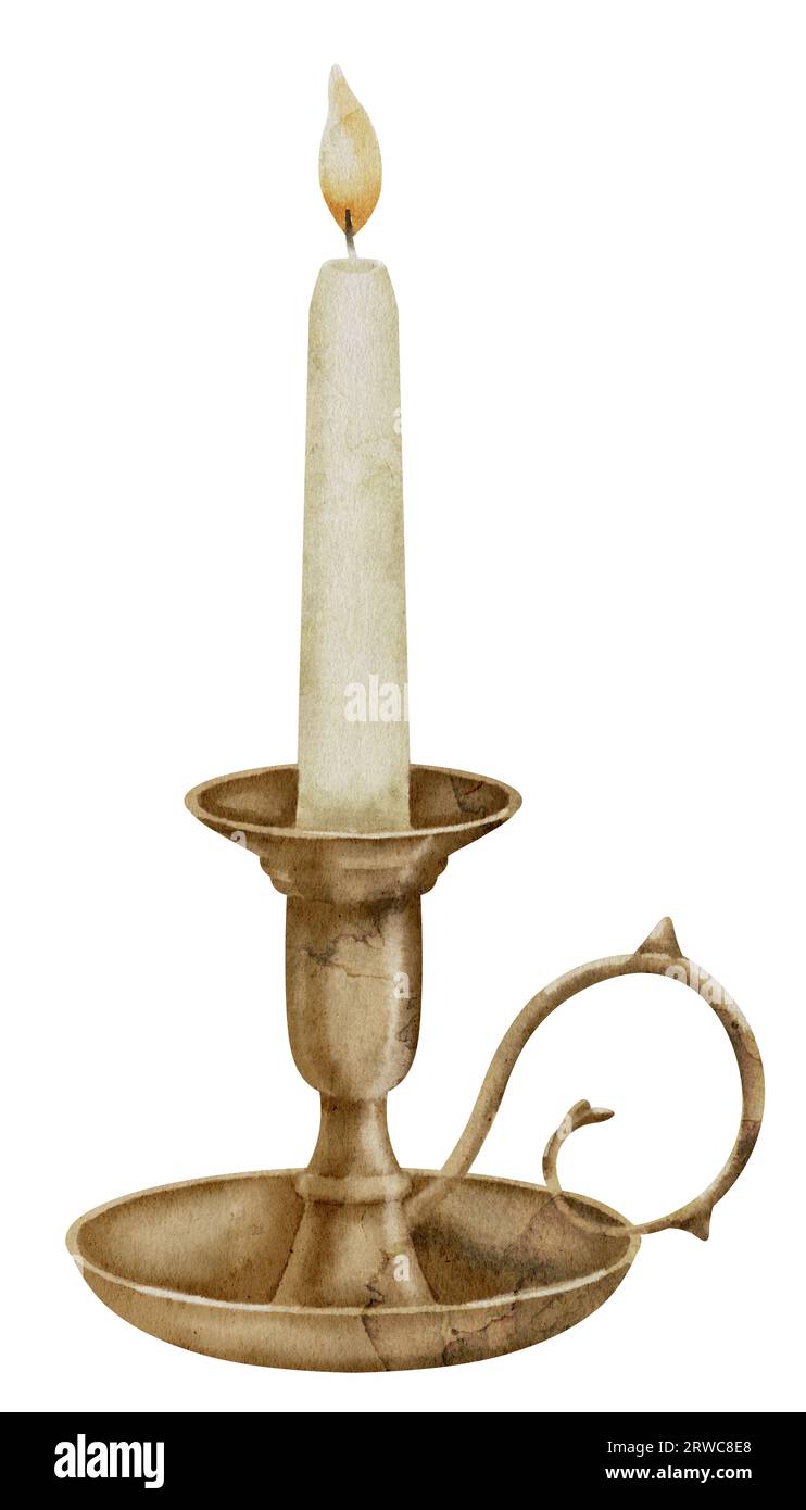 White Vintage Candle Stick White Vintage Candle Stick