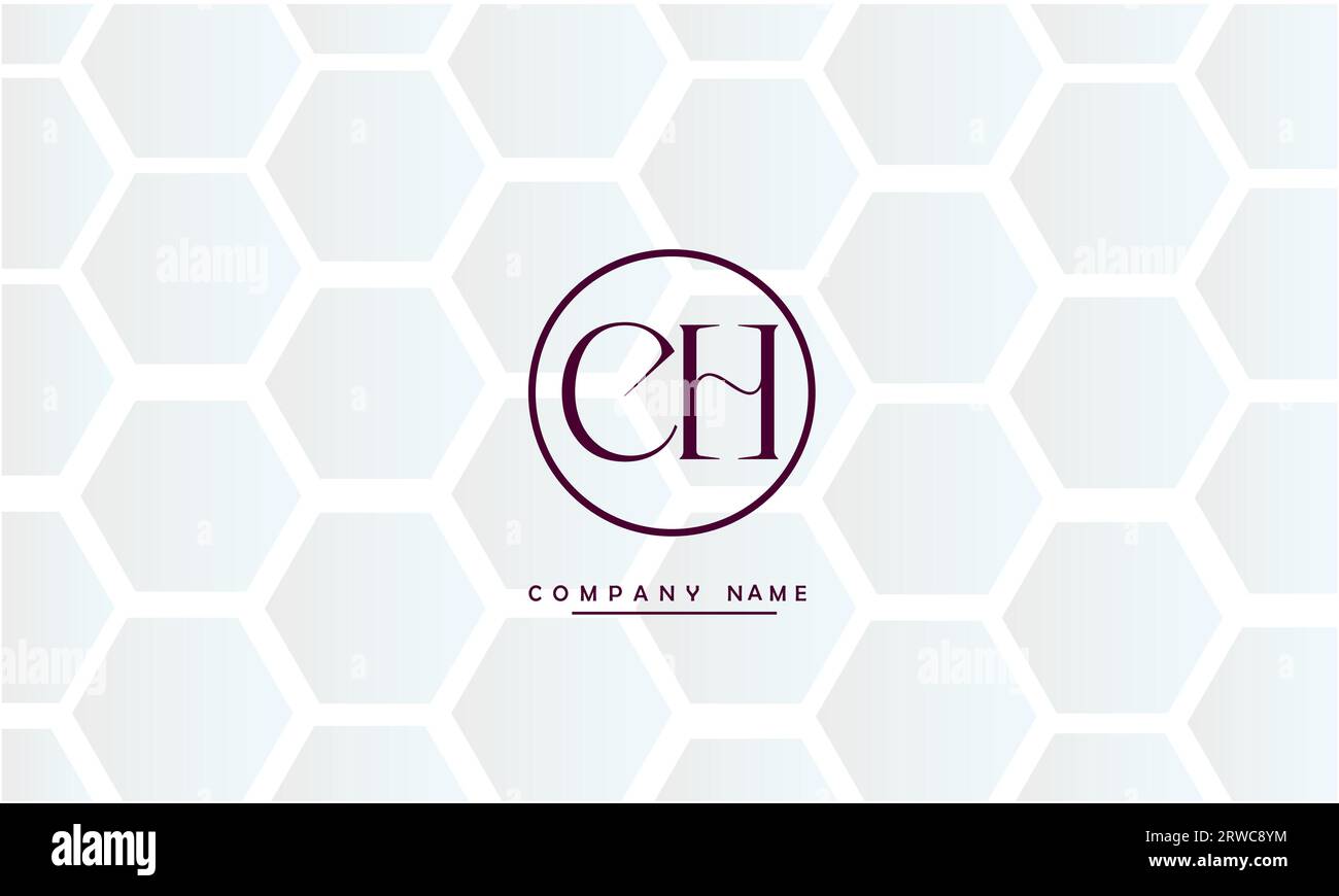 CH, HC Abstract Letters Logo Monogram Stock Vector