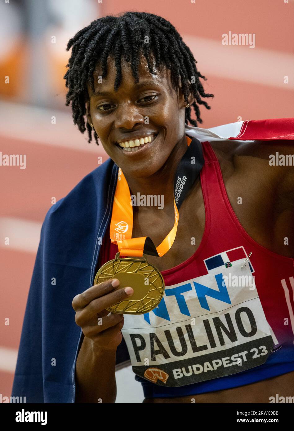 Marileidy Paulino of the Dominican Republic competing in the 400m women