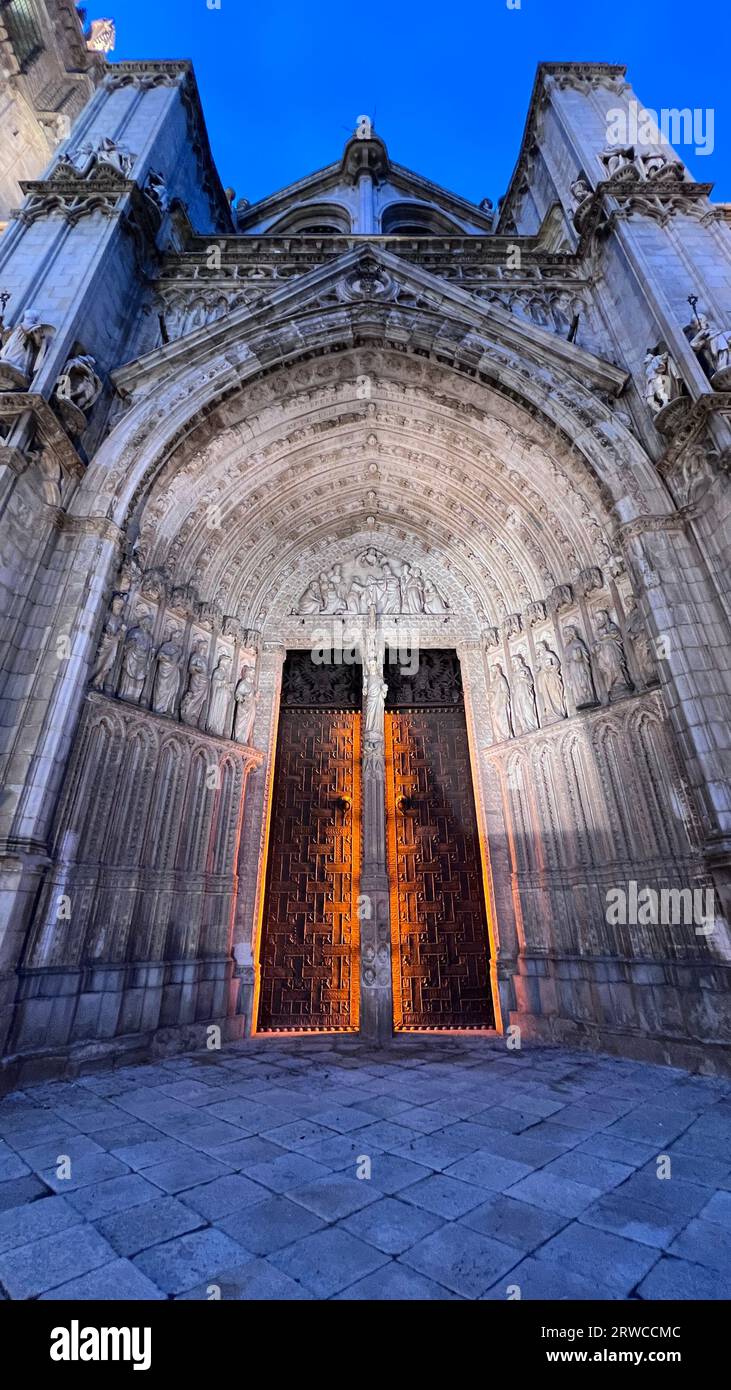 door of forgiveness in the cathedral of Toledo Stock Photo
