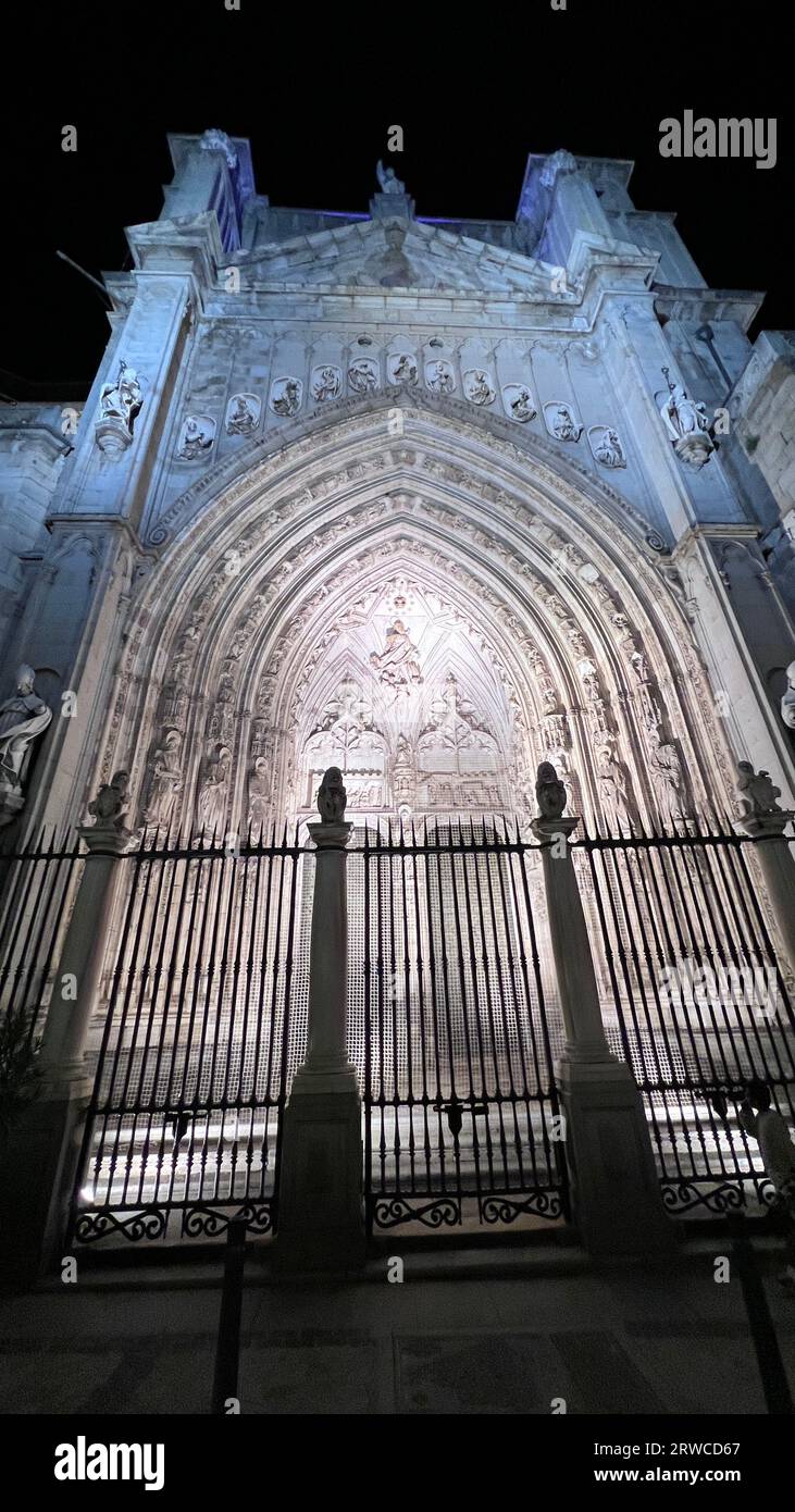 door of forgiveness in the cathedral of Toledo Stock Photo