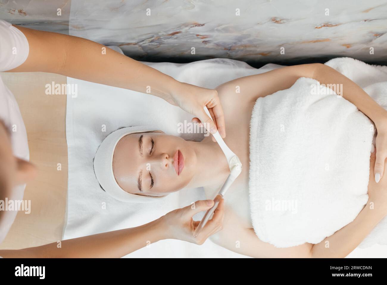 Beautician mask face close up hi-res stock photography and images - Alamy