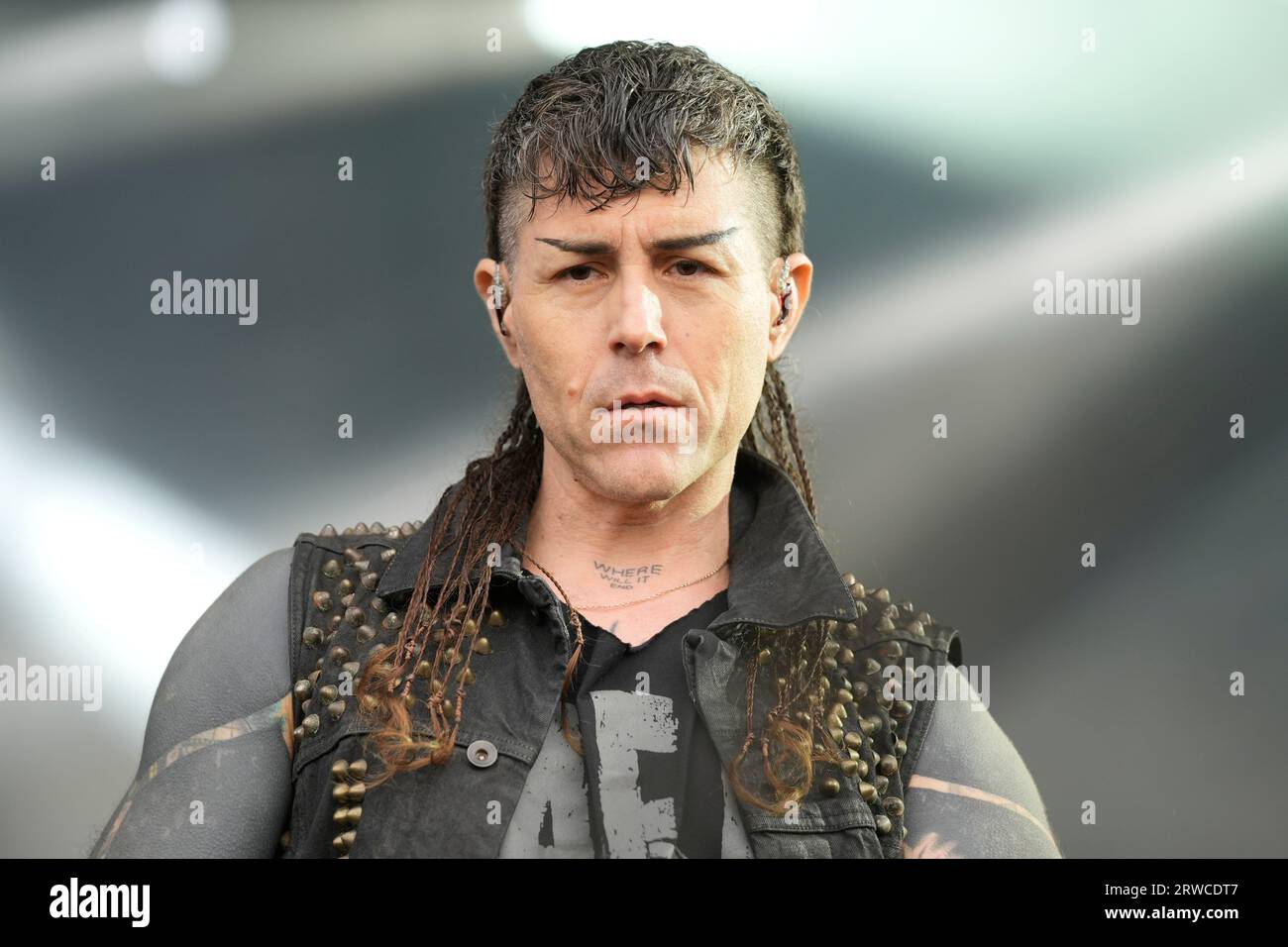 Davey Havok Of The Band AFI Performs On Day Three Of Riot Fest On 