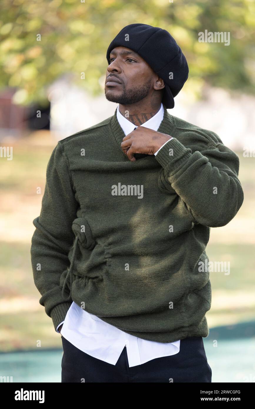 Son Heung-min poses for photographers upon arrival at the Burberry Spring  Summer 2024 fashion show on Monday, Sept. 18, 2023 in London. (Vianney Le  Caer/Invision/AP Stock Photo - Alamy 