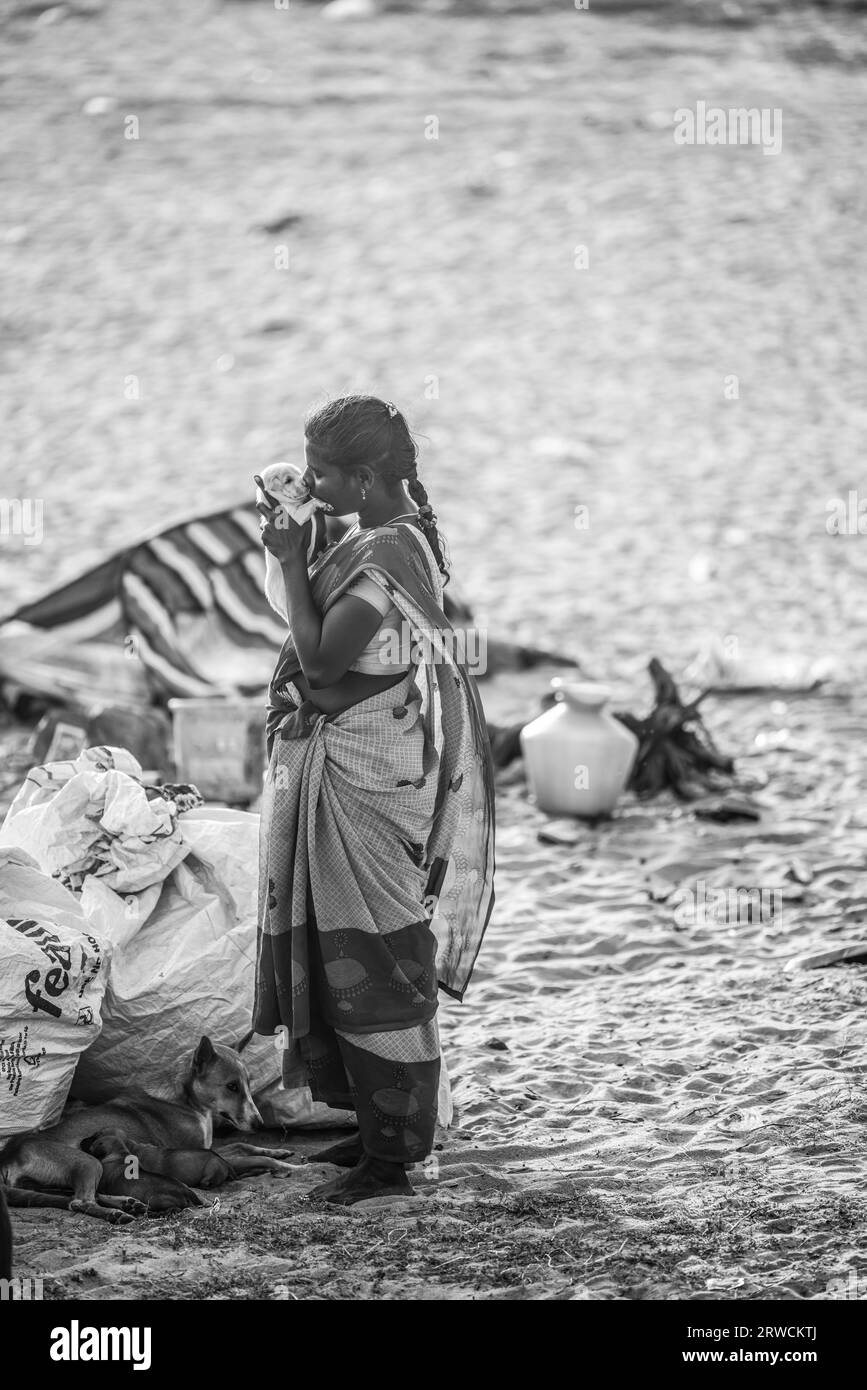 February 14, 2023, Chennai city, India: Nomadic people of India in