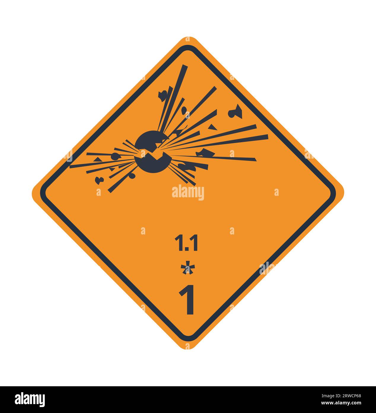 Class 1 explosives symbol division 1 1 stock vector image art alamy