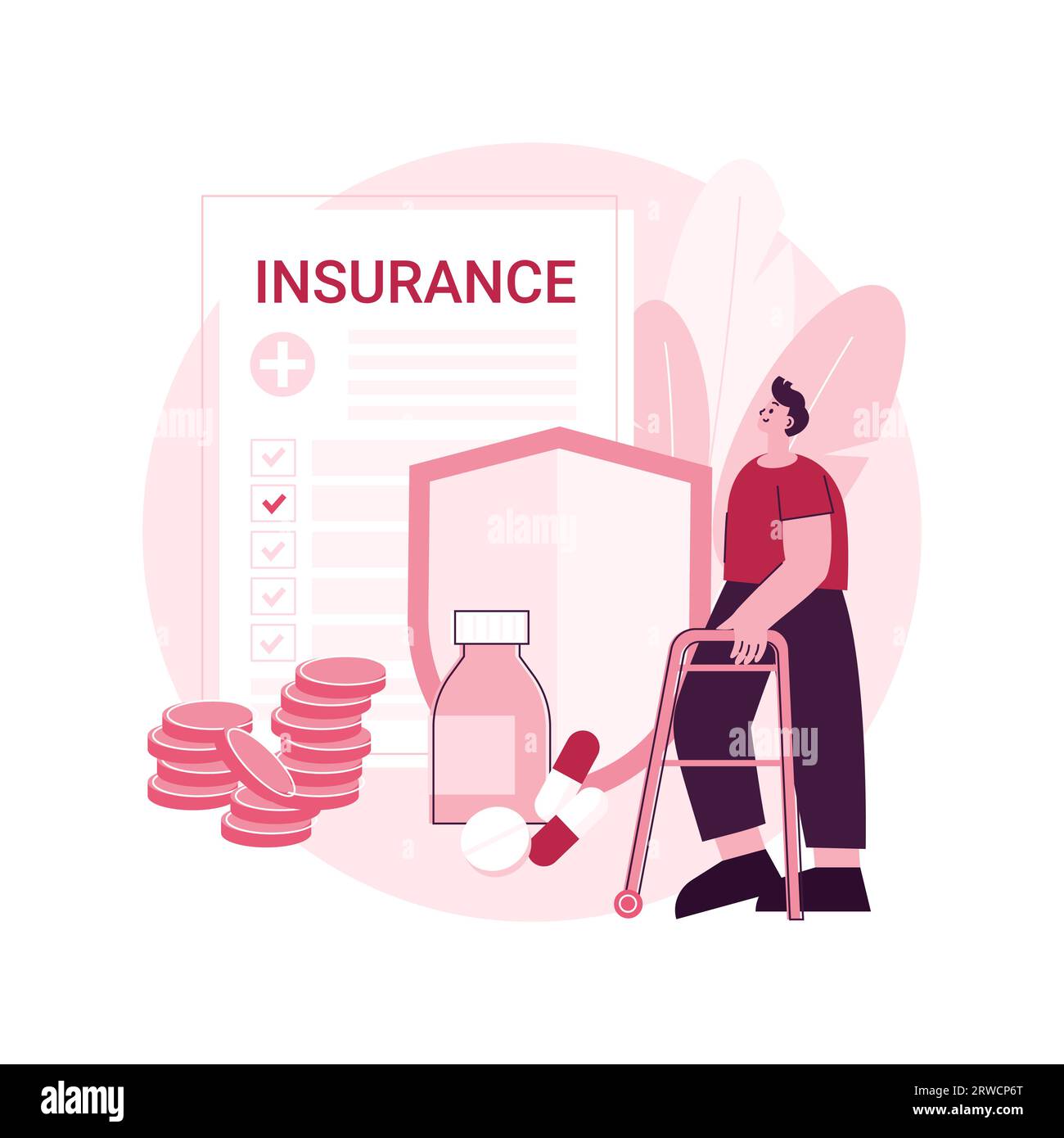 Health insurance abstract concept vector illustration. Health insurance