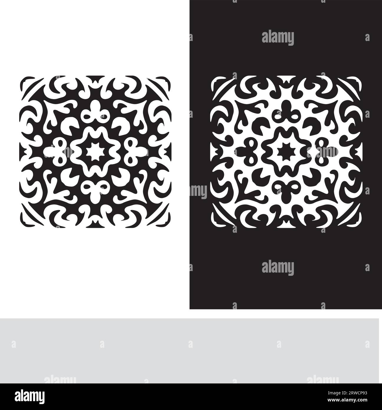 vector flat design arabesque seamless pattern Stock Vector
