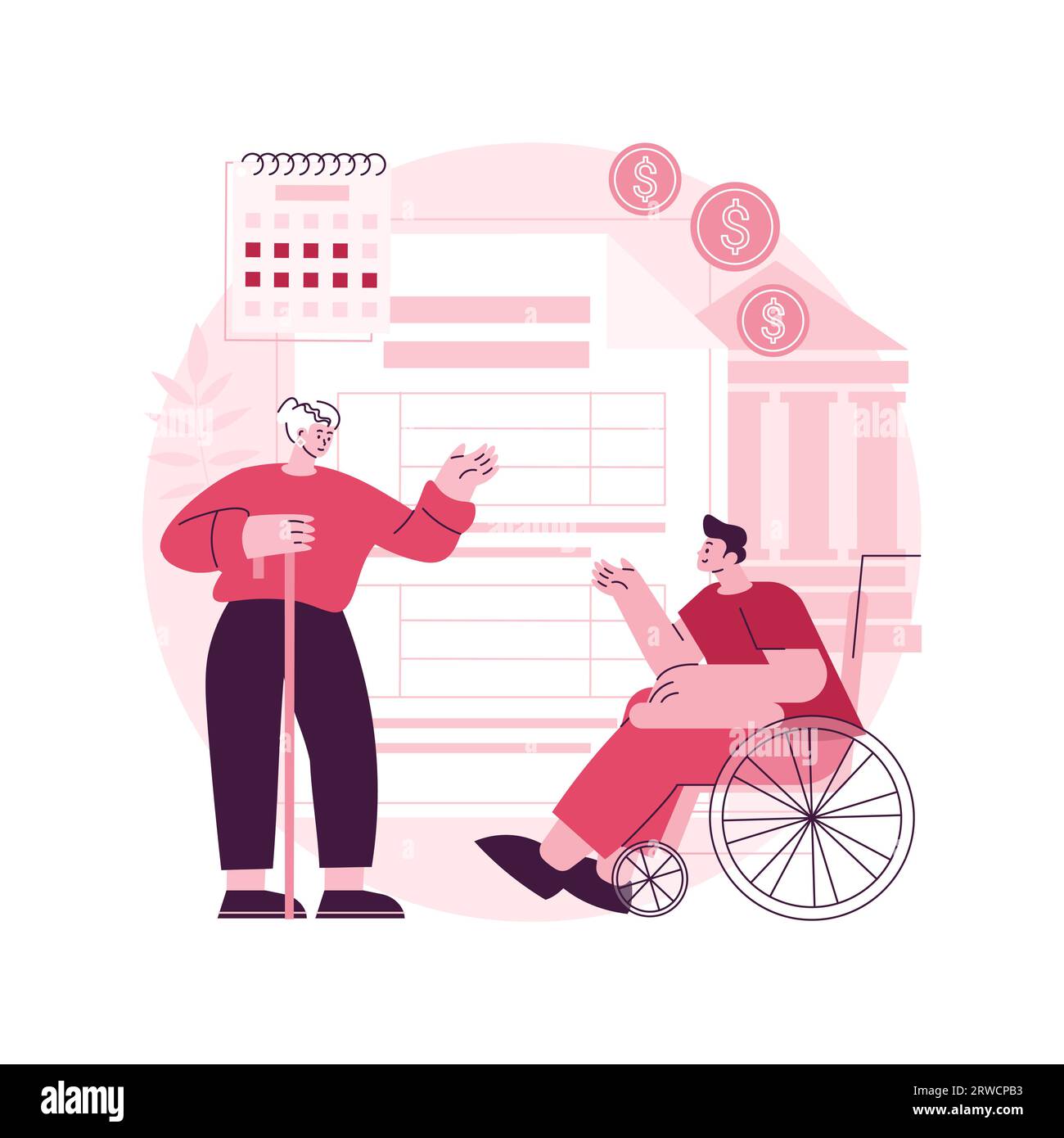 Social security abstract concept vector illustration. Social security