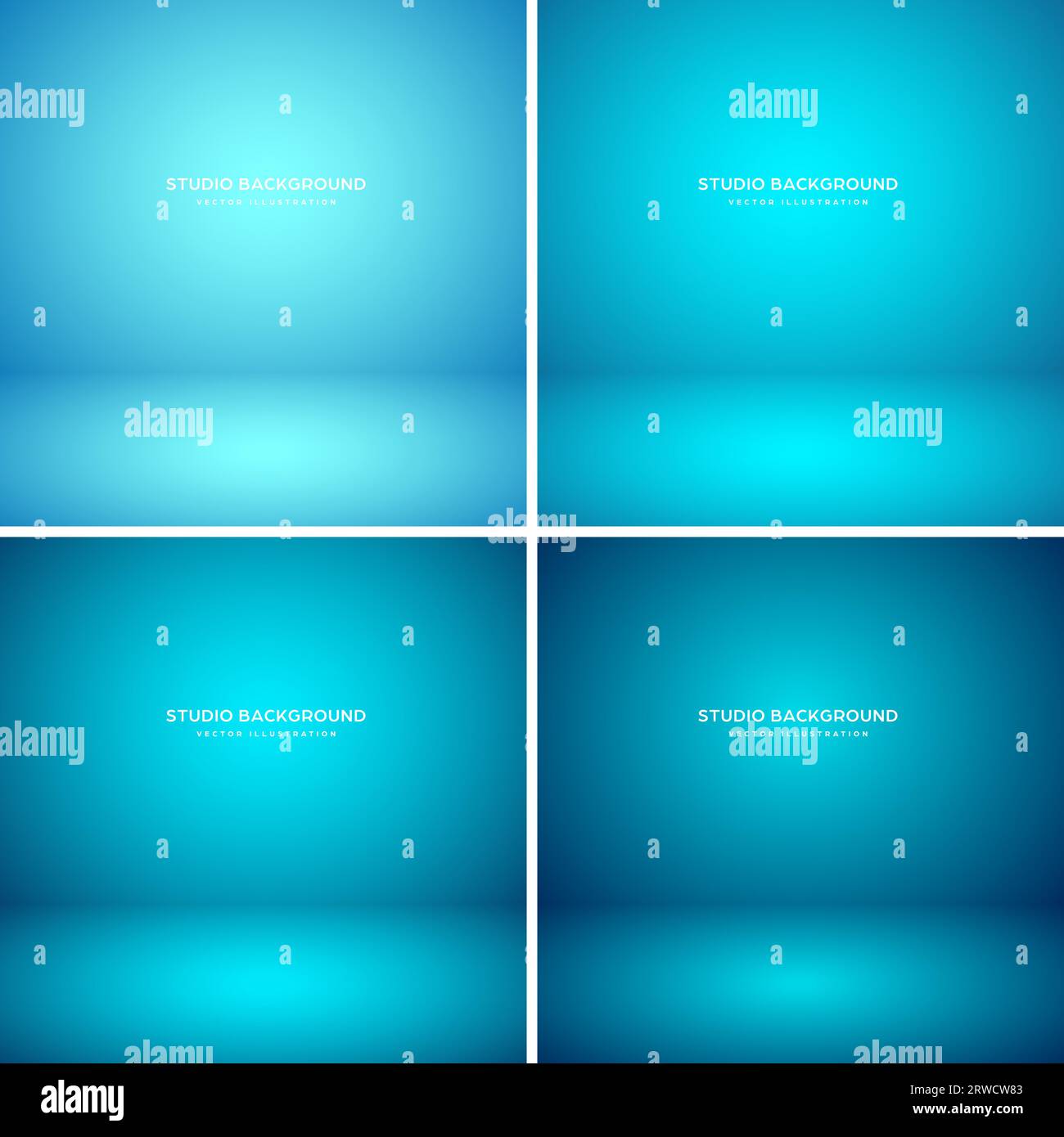 Empty blue studio abstract backgrounds with spotlight effect. Product ...