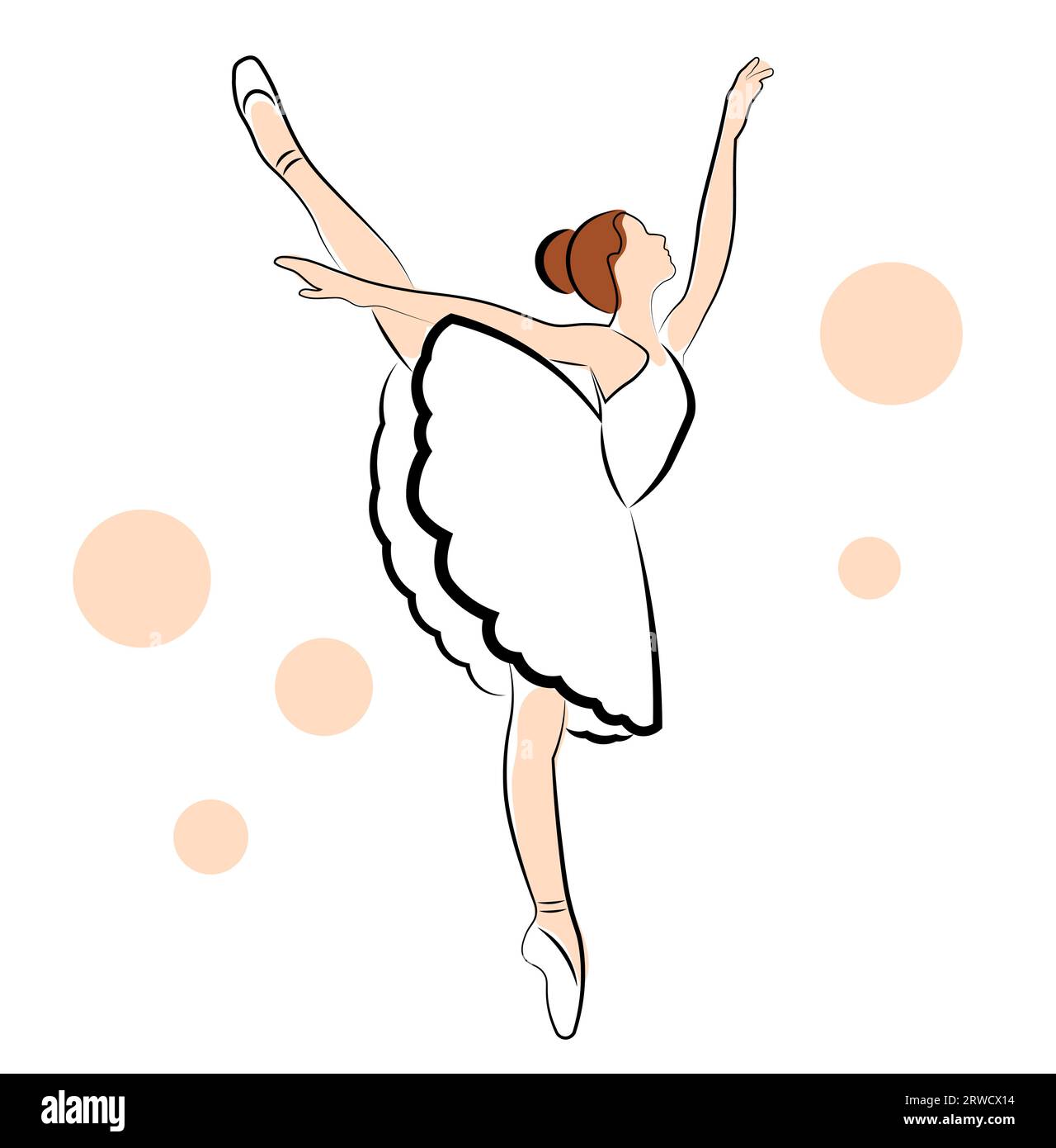 Ballerina on a white background Stock Vector Image & Art - Alamy