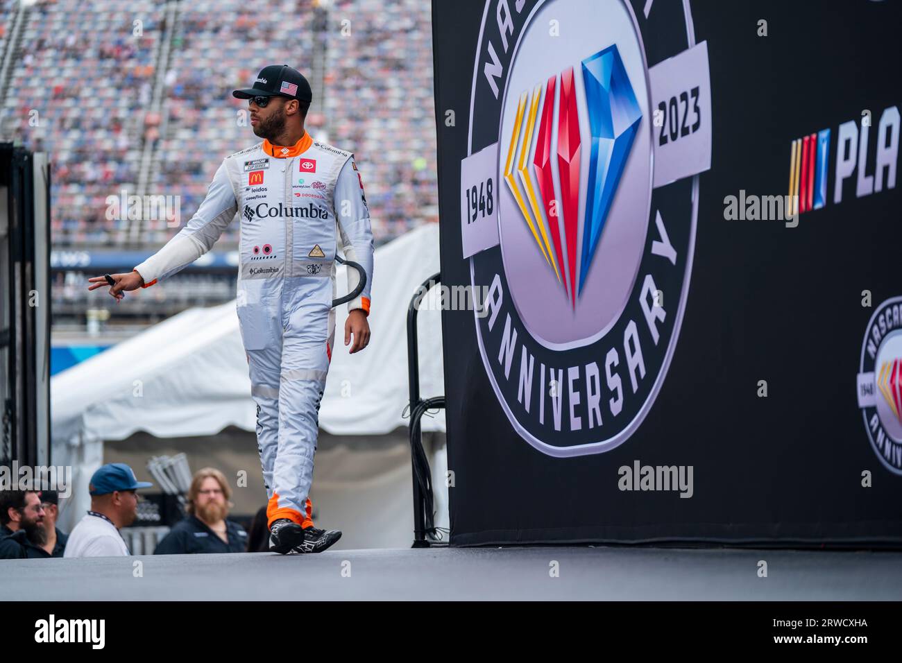 Bristol, TN, USA. 16th Sep, 2023. NASCAR Cup Series Driver Bubba Wallace (23) takes to the track for the Bass Pro Shops Night Race at the Bristol Motor Speedway in Bristol TN. (Credit Image: © Logan T Arce Grindstone Media Gr/ASP) EDITORIAL USAGE ONLY! Not for Commercial USAGE! Stock Photo