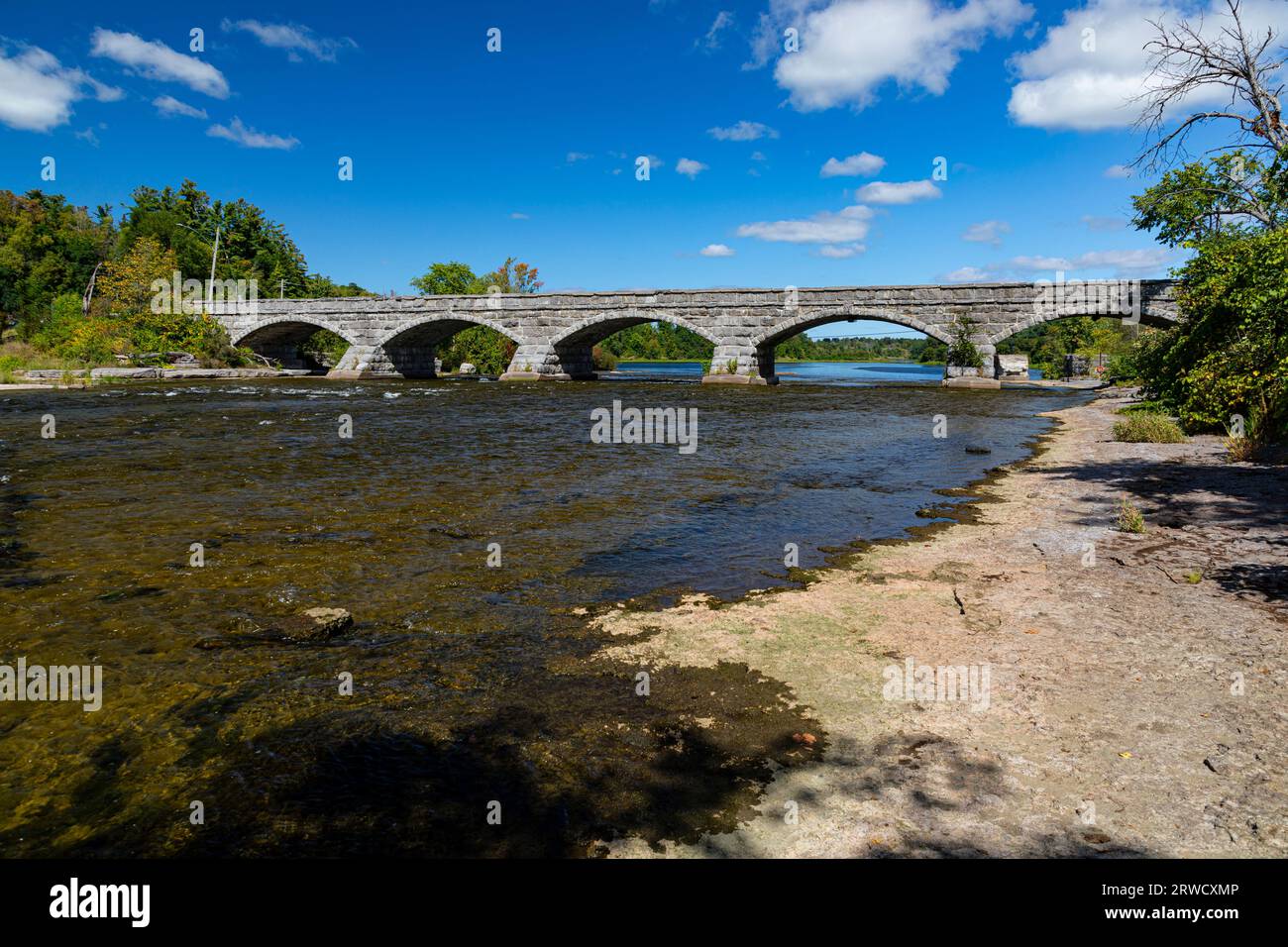 The fivearch stone bridge at Pakenham, Ontario, Canada was built in