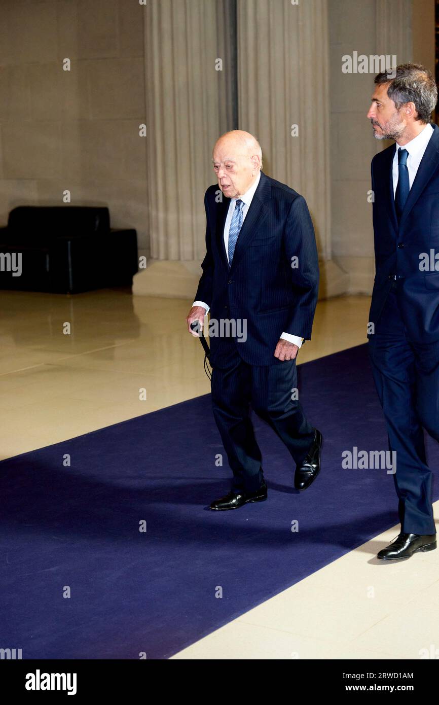 Barcelona, Catalunya, Spain. 18th Sep, 2023. Jordi Pujol attends first edition of 'La Vanguardia Awards' at Museu Nacional d'Art de Catalunya on September 18, 2023 in Barcelona, Spain (Credit Image: © Jack Abuin/ZUMA Press Wire) EDITORIAL USAGE ONLY! Not for Commercial USAGE! Credit: ZUMA Press, Inc./Alamy Live News Stock Photo