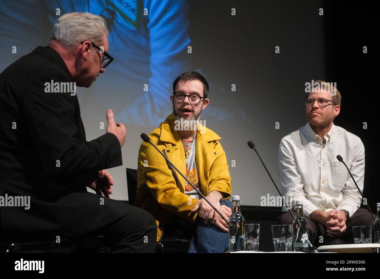 London, UK. 18th Sep, 2023. Mark Kermode, Otto Baxter and Peter Beard photographed during Mark Kermode in 3D at the BFI Southbank. Picture by Julie Edwards Credit: JEP Celebrity Photos/Alamy Live News Stock Photo