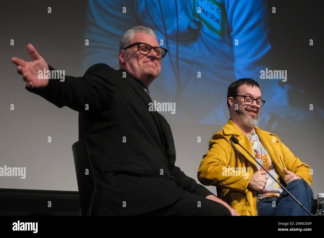 London, UK. 18th Sep, 2023. Mark Kermode and Otto Baxter photographed during Mark Kermode in 3D at the BFI Southbank. Picture by Julie Edwards Credit: JEP Celebrity Photos/Alamy Live News Stock Photo