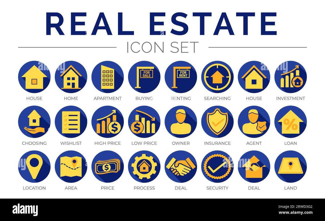 Yellow real estate sign Stock Vector Images Alamy