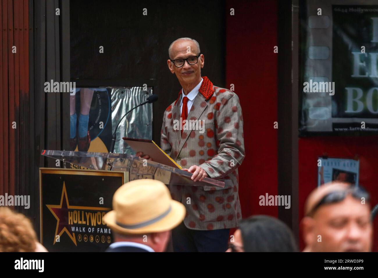 September 18, 2023, LOS ANGELES, CALIFORNIA, USA: The Hollywood Walk of Fame honors American filmmakers and director John Waters with a Star on Hollywood Boulevard on September 18, 2023, in Los Angeles, California. (Credit Image: © Clutch Pockets Wambli/ZUMA Press Wire) EDITORIAL USAGE ONLY! Not for Commercial USAGE! Stock Photo