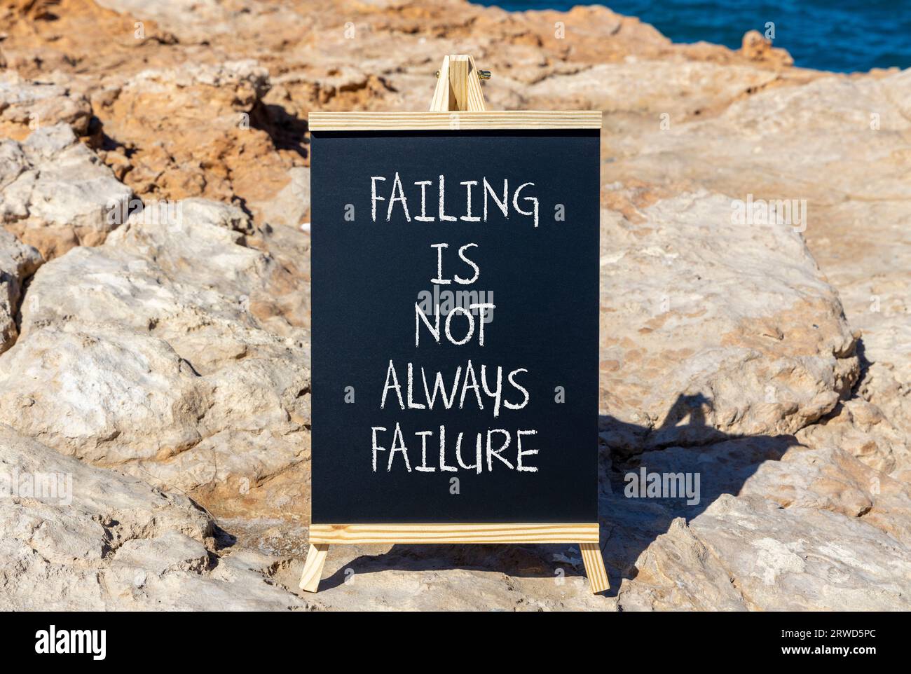 Failure or failing symbol Concept words Failing is not always failure