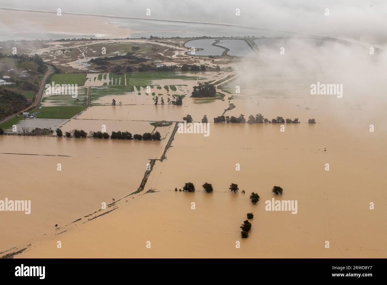 Floods, Nelson, New Zealand Stock Photo