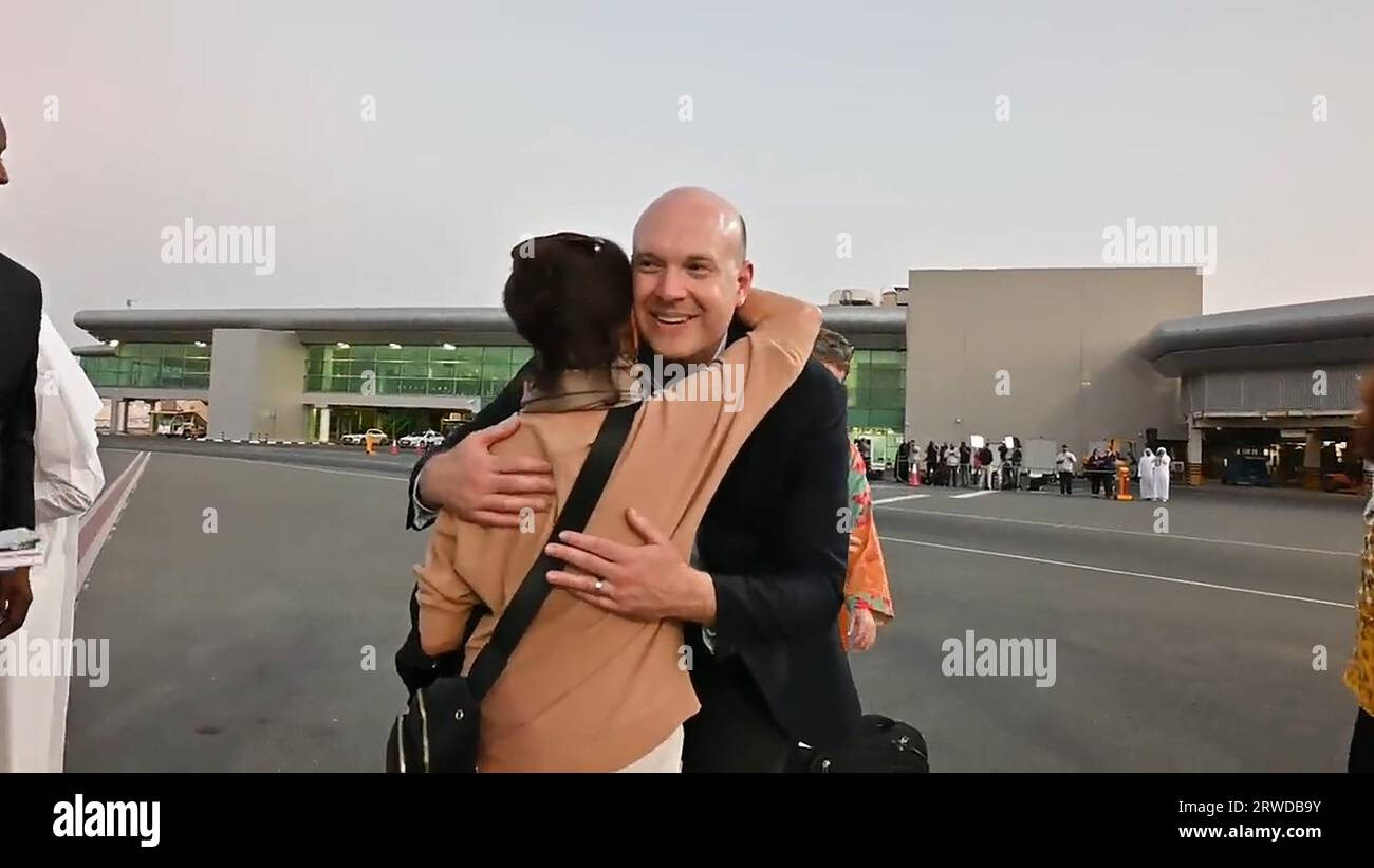 Doha, Qatar. 18th Sep, 2023. Five US citizens who had been imprisoned ...