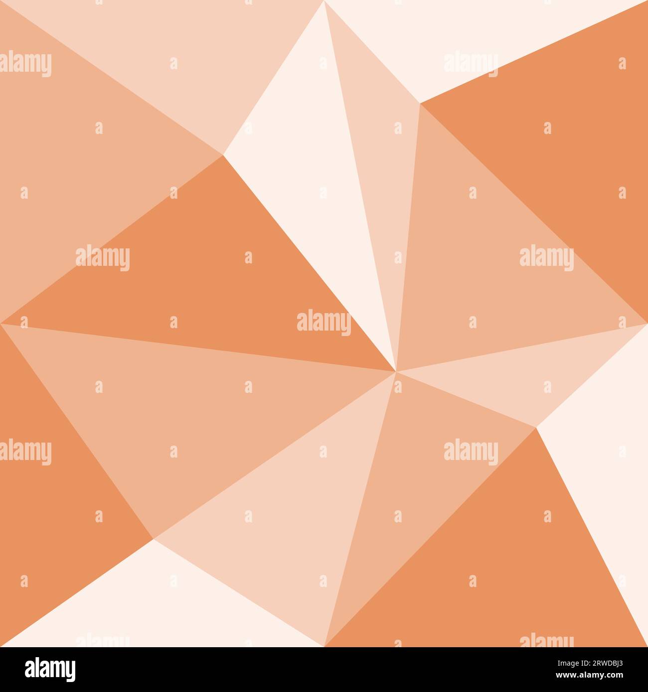 Apricot crush abstract geometric seamless pattern with triangles, big tile, vector illustration Stock Vector