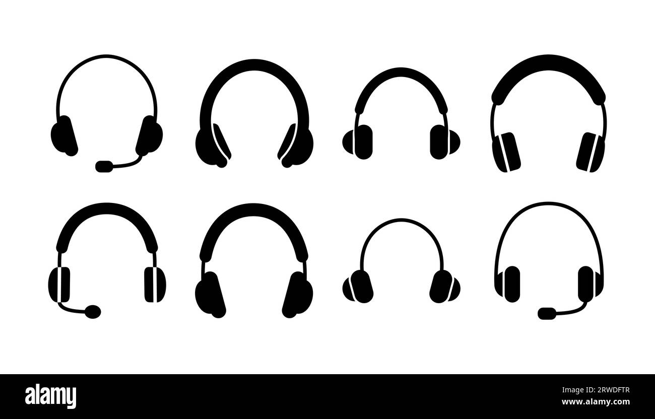 Headphone icon vector. headphones earphones icon. headset Stock Vector