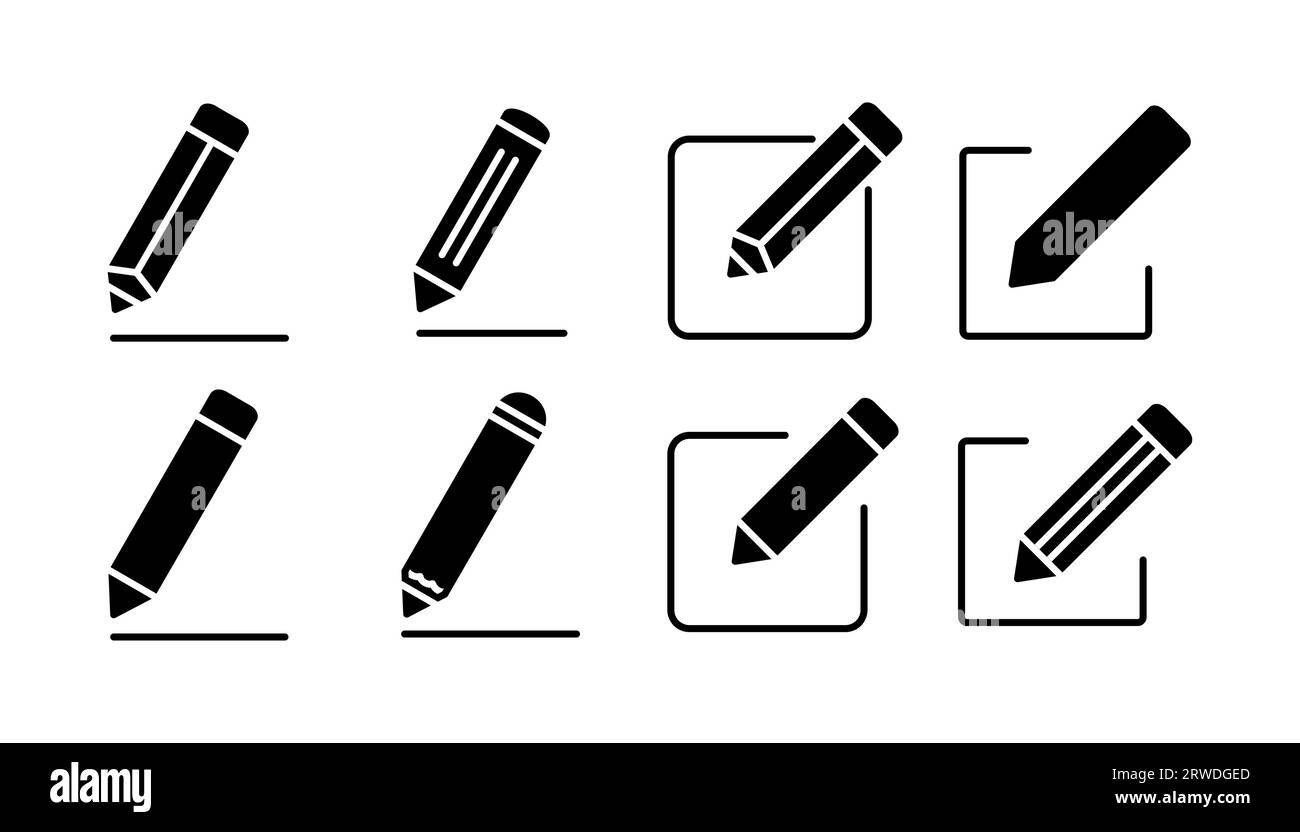 Edit icon vector. edit document sign and symbol. pencil Stock Vector ...