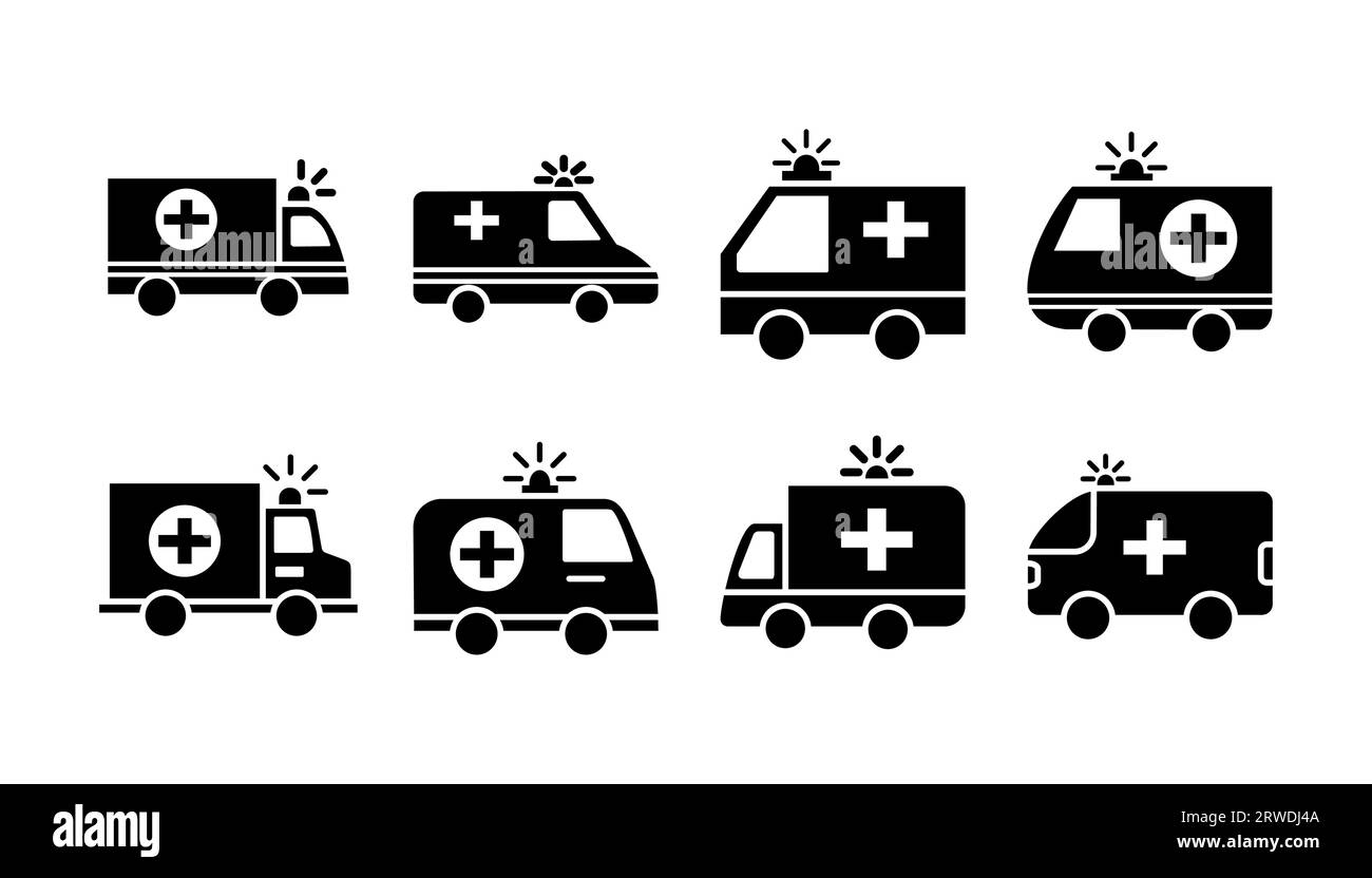 Ambulance icon vector. Ambulance car icon Stock Vector