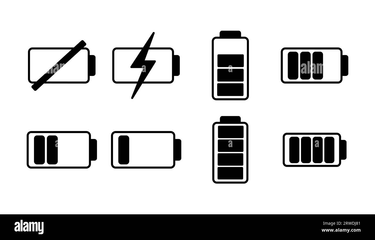 Battery Icon Vector Battery Charge Indicator Icon Stock Vector Image And Art Alamy 5715