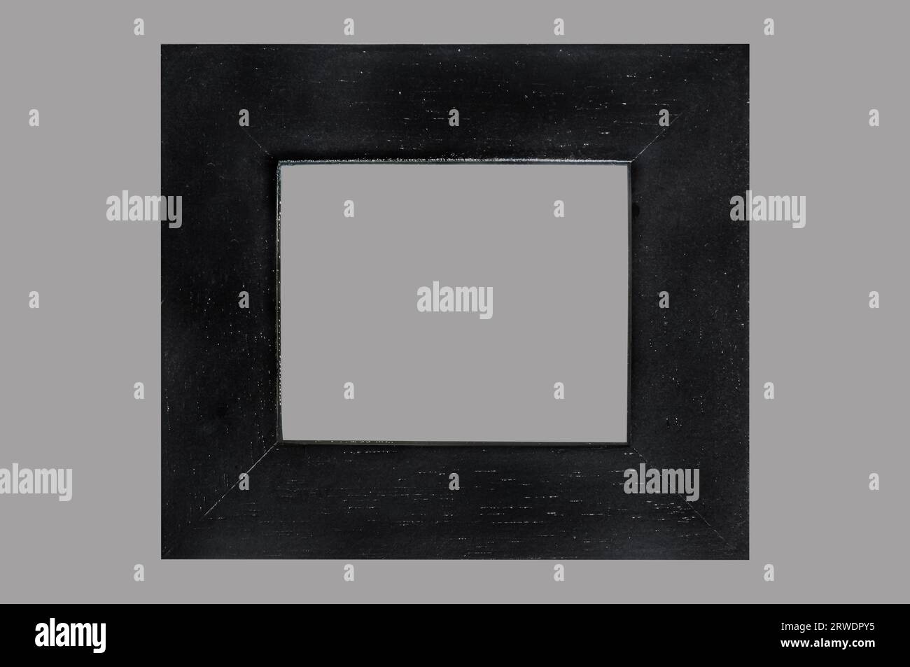 Black wide photo frame border modern dark contemporary isolated grey ...
