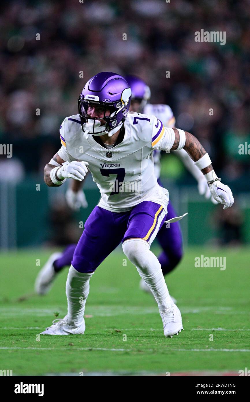 Minnesota Vikings' Byron Murphy Jr. during an NFL football game against the  Philadelphia Eagles, Thursday, Sept. 14, 2023, in Philadelphia. (AP  Photo/Derik Hamilton Stock Photo - Alamy