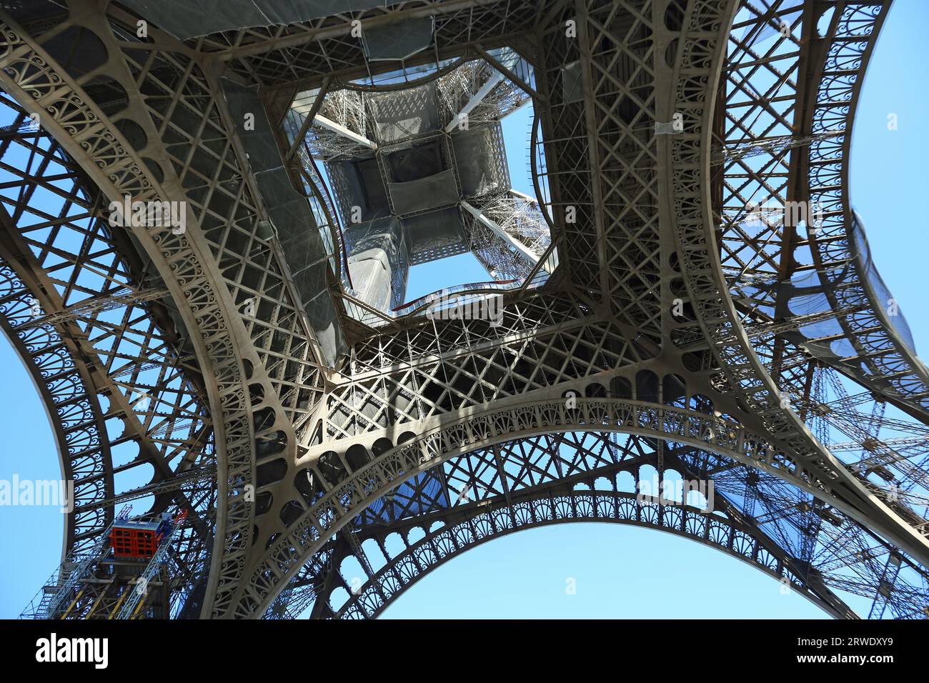 Under Eiffel Tower - Paris, France Stock Photo