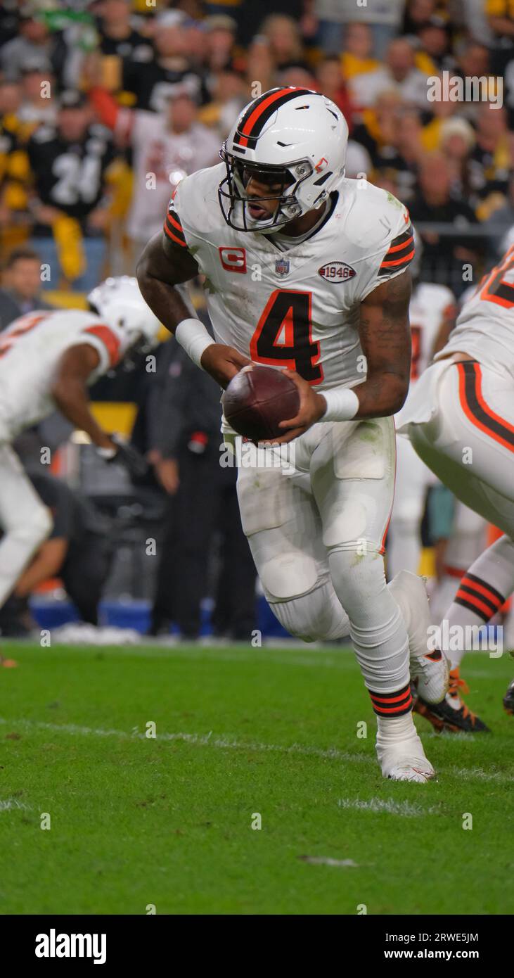 Pittsburgh, PA, USA. 09th Sep, 2023. Deshaun Watson 4 during the Pitt