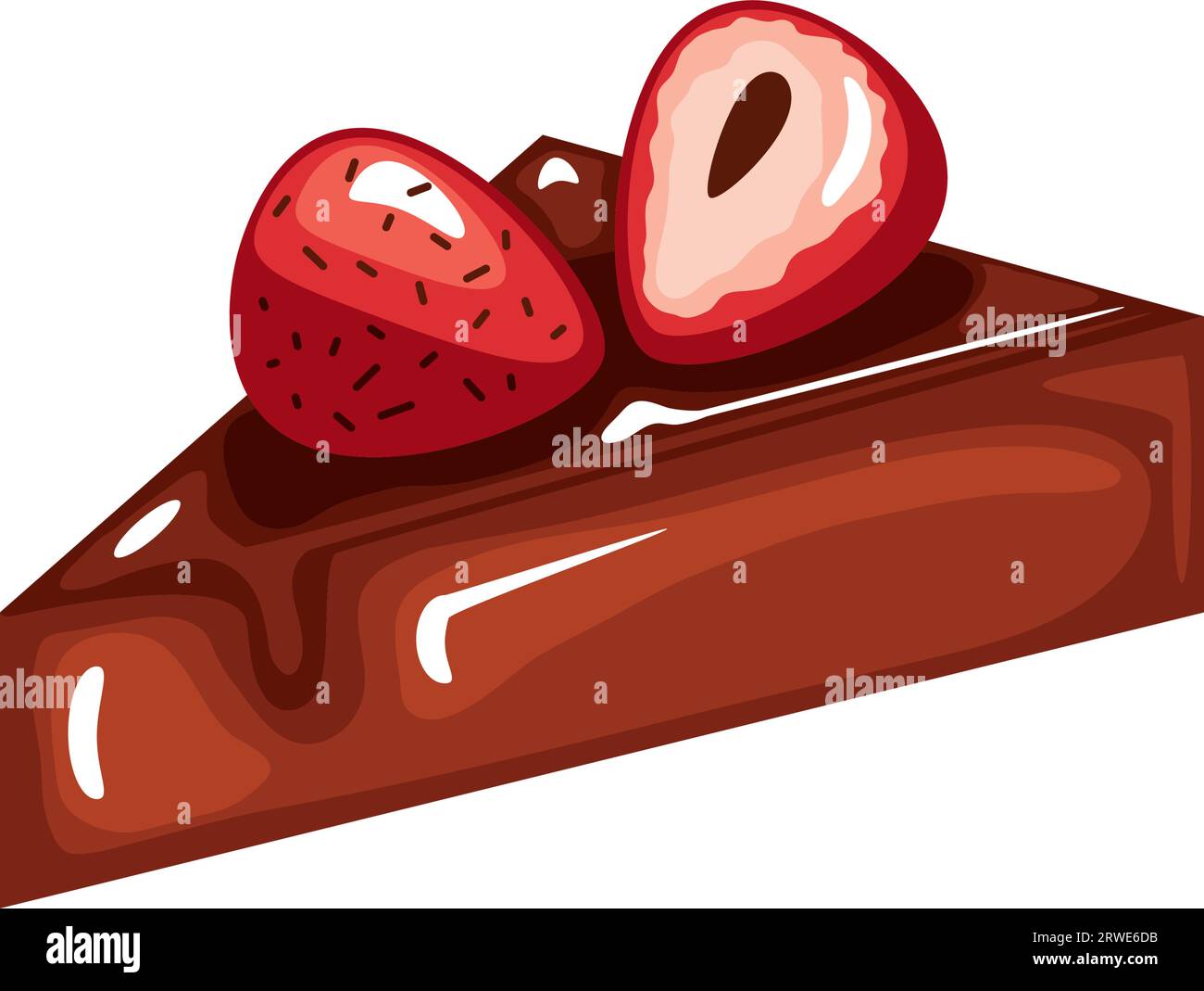 dessert chocolate cake Stock Vector Image & Art - Alamy
