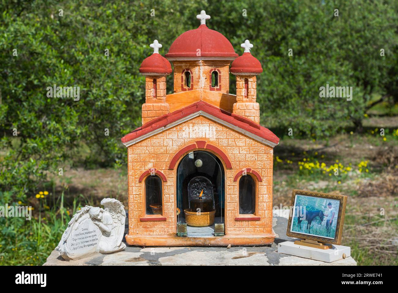 Replica of an Orthodox Church, Cross, Miniature, Replica, near Matala ...