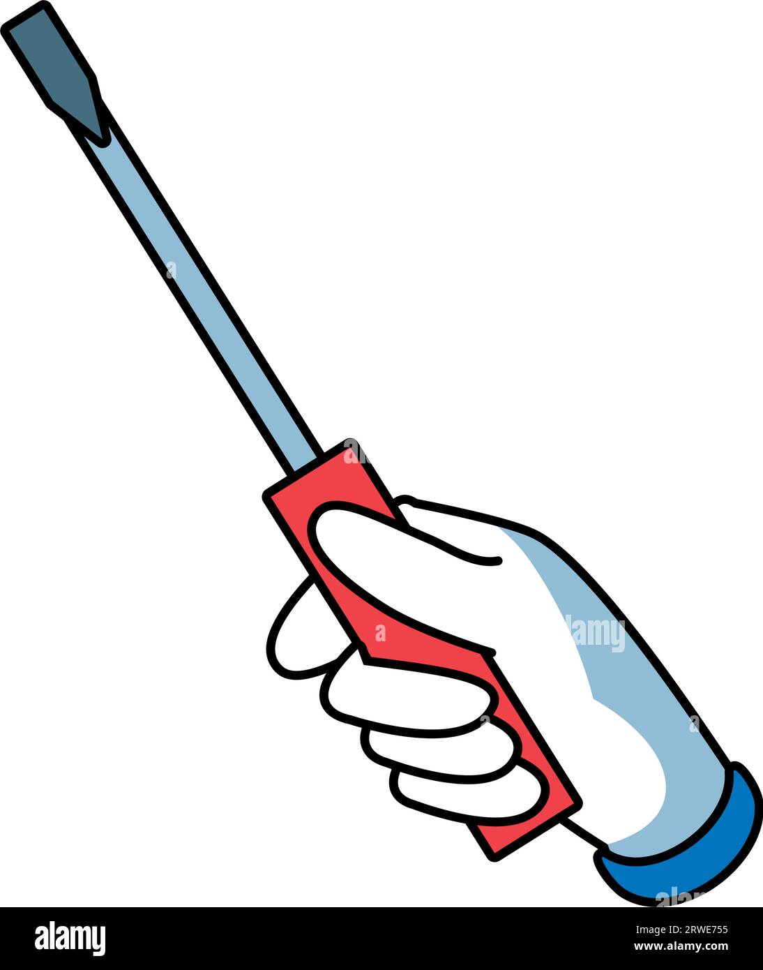 hand with screwdriver Stock Vector Image & Art - Alamy