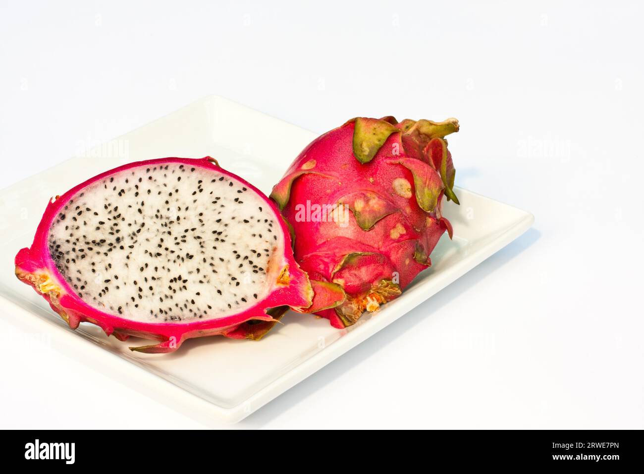 Whitefleshed pitahaya (Hylocereus undatus), dragon fruit, pitaya