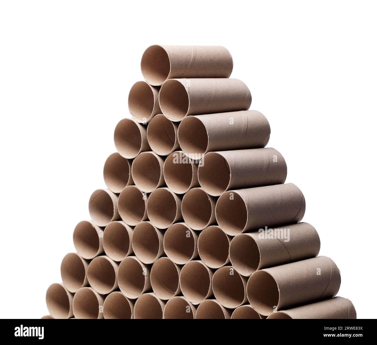 Empty toilet paper rolls Stock Photo Alamy