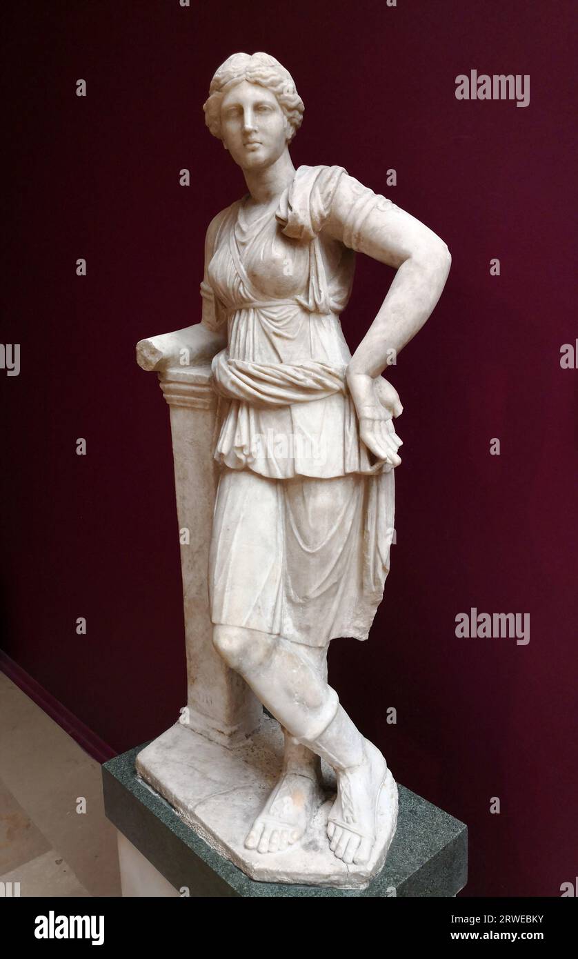 Goddes Artemis, Statue of Artemis, Archaeological Museum of Istanbul, Turkey Stock Photo