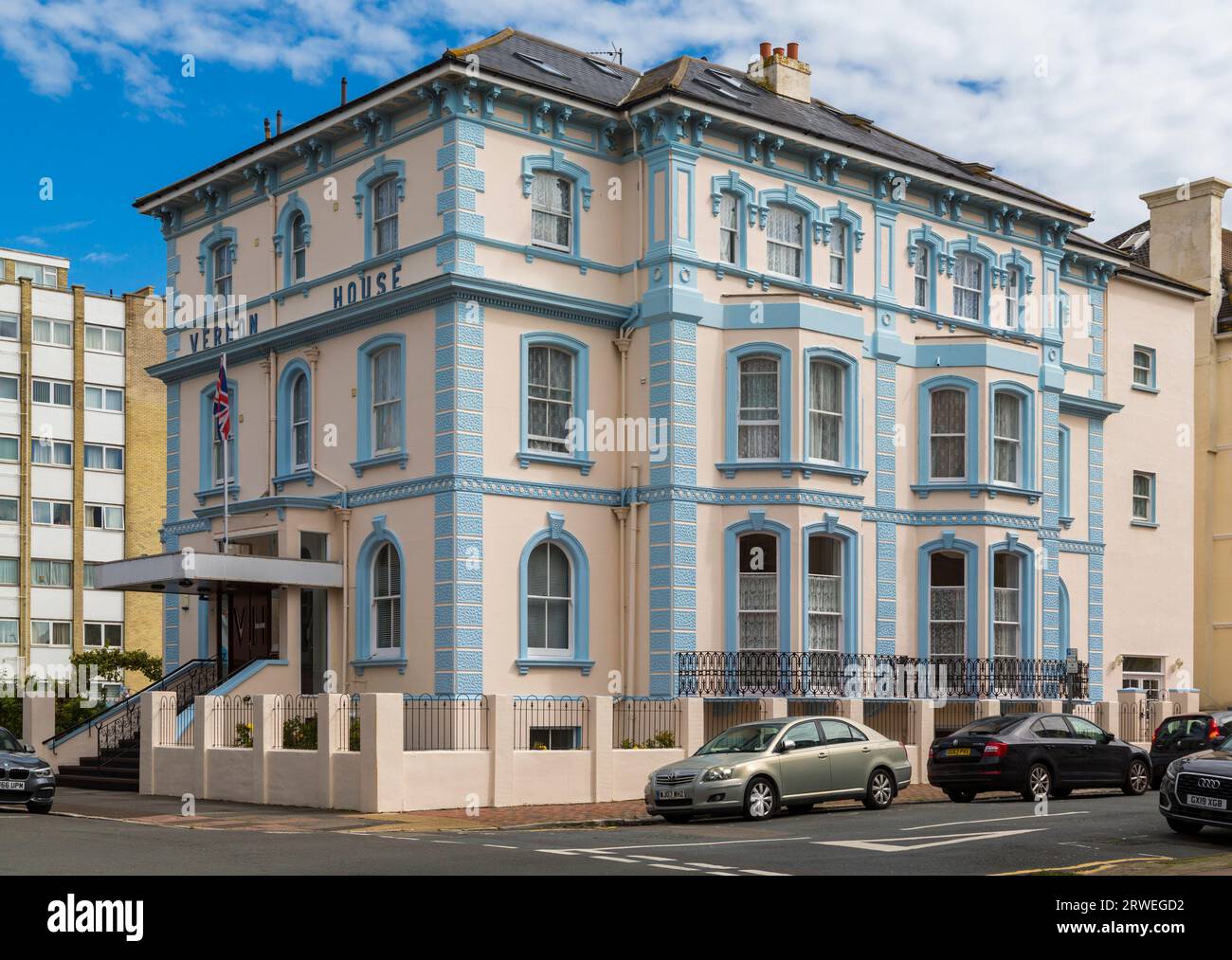 Vernon House at Eastbourne, East Sussex, UK in September Stock Photo