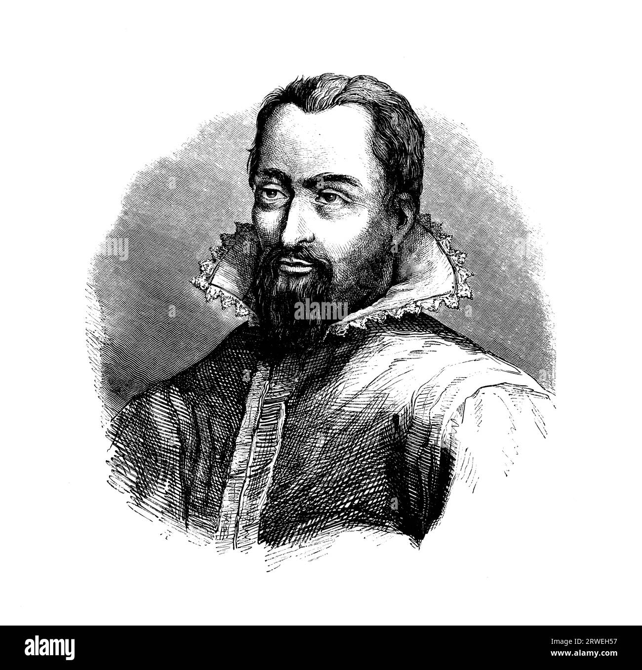 johannes Kepler, Famous Astronomer - vintage engraved illustration portrait Stock Photo