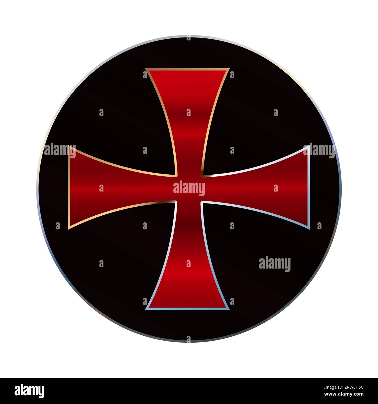 Templar Cross, Knights Templar Shield Temple of Solomon Stock Photo Alamy