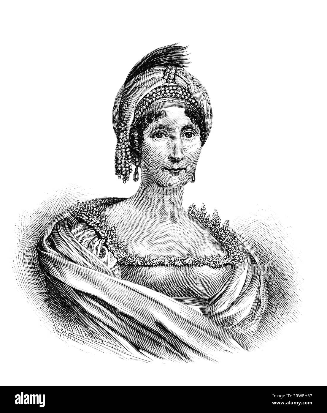 Nobile Maria Letizia Buonaparte nee Ramolino (Marie-Laetitia Ramolino) (Madame Mere de lEmpereur) (24 August 1750 ? 2 February 1836) was the mother Stock Photo