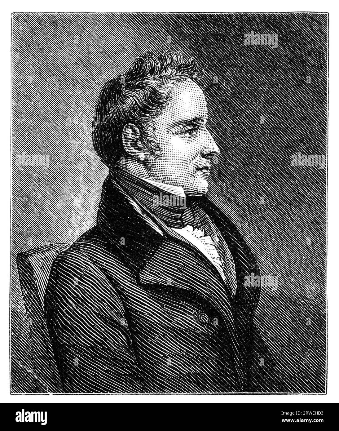 Francis Jeffrey, Lord Jeffrey (23 October 1773 ? 26 January 1850) was a Scottish judge and literary critic. Engraved image from a 1876 magazine Stock Photo